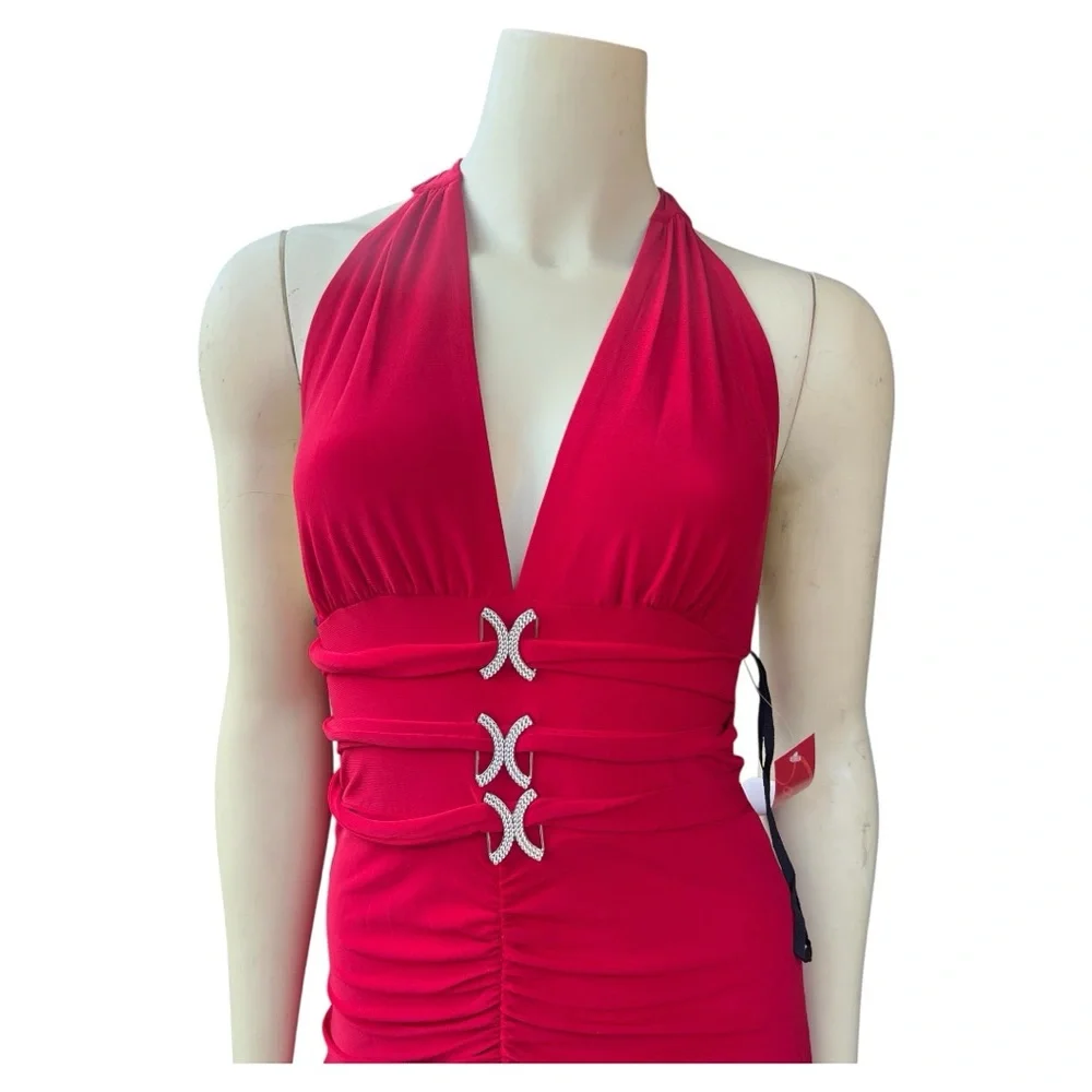 Sabora Red High-Low Backless Sexy Dress Size Medium NWT - Picture 2 of 3